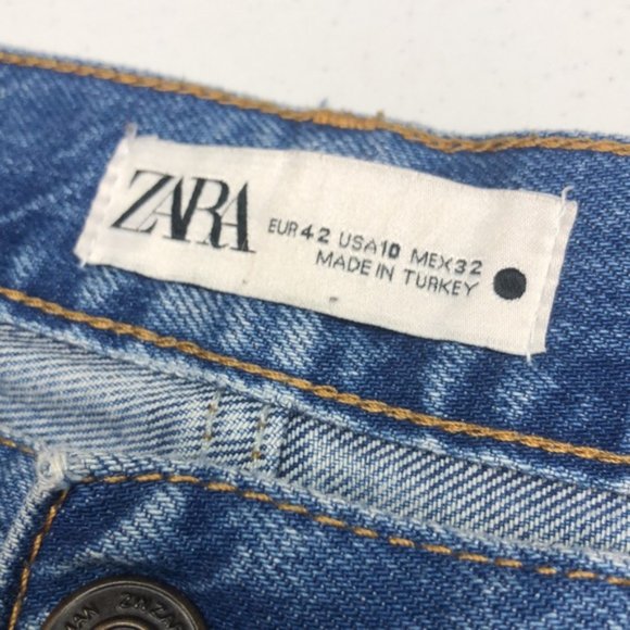 VINTAGE MENS ZARA BUTTONFLY STRAIGHT JEANS 36x30 ⭐ - Picture 4 of 9